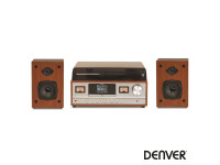 Denver 33/45/78RPM Vintage 2X5W Madeira Clara Denver 33/45/78RPM Vintage 2X5W Madeira Clara